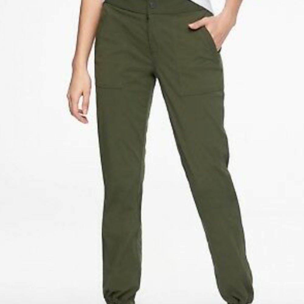 Athleta Trekkie Pants Olive Green